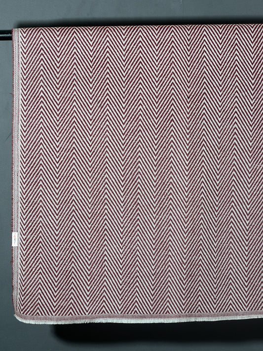 OMVAI Chevron Zig Zag Patterned Acrylic Stole- Premium Winter Wrap | Chocolate Brown