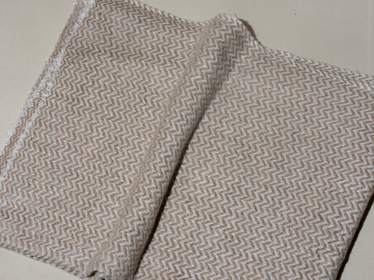 Natural Sand Mini Chevron Weave Super Soft Woolen Muffler