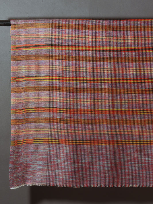 Multi Mauve Checks Kashmiri Patterned Pashmina Stole