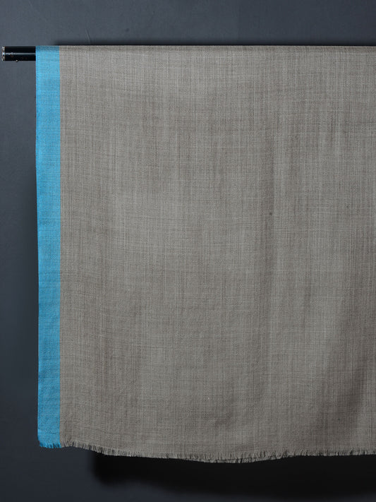 Sky Striped Border Pashmina Stole