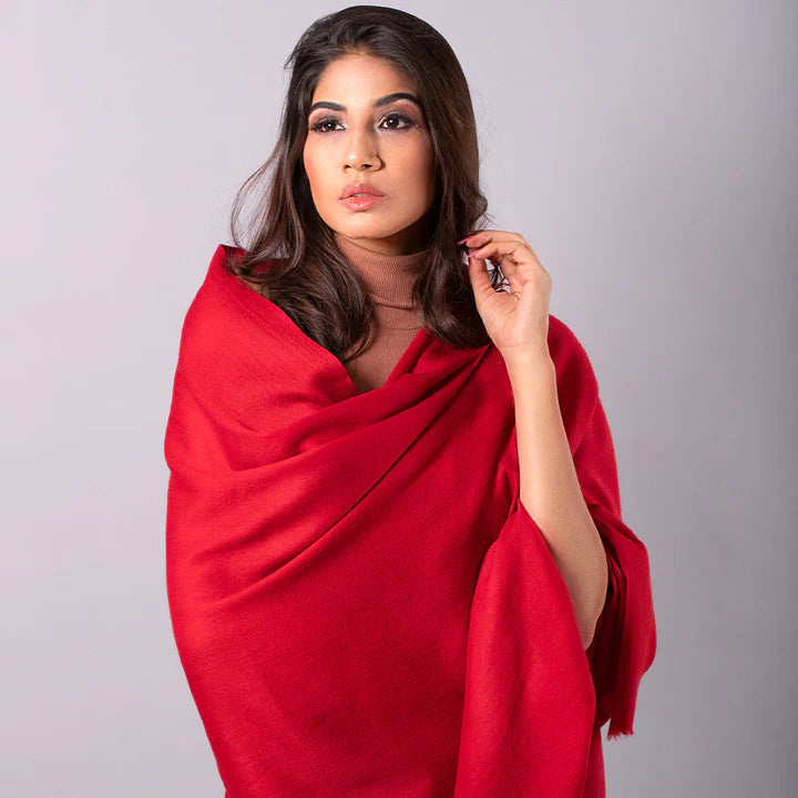 Royal Admiral Blue Solid Pashmina Stole