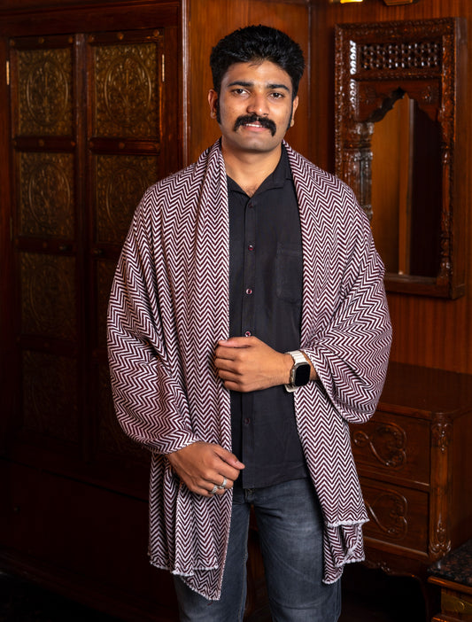 Dark chocolate colored woolen muffler