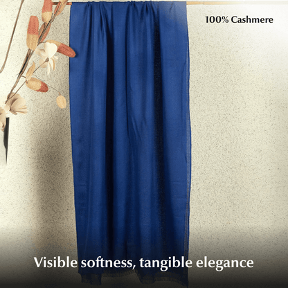 Royal Admiral Blue Solid Pashmina Stole