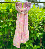 OMVAI Abstract Geometry Crepe Stole - Pastel Pinks