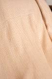OMVAI Zig Zag Patterned Woven Throw Blanket / Comforter Camel Brown