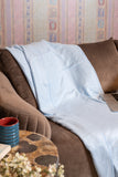 OMVAI Zig Zag Patterned Woven Throw Blanket / Comforter Sky Blue