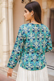 OMVAI Women's Mughal Blouse - Blue