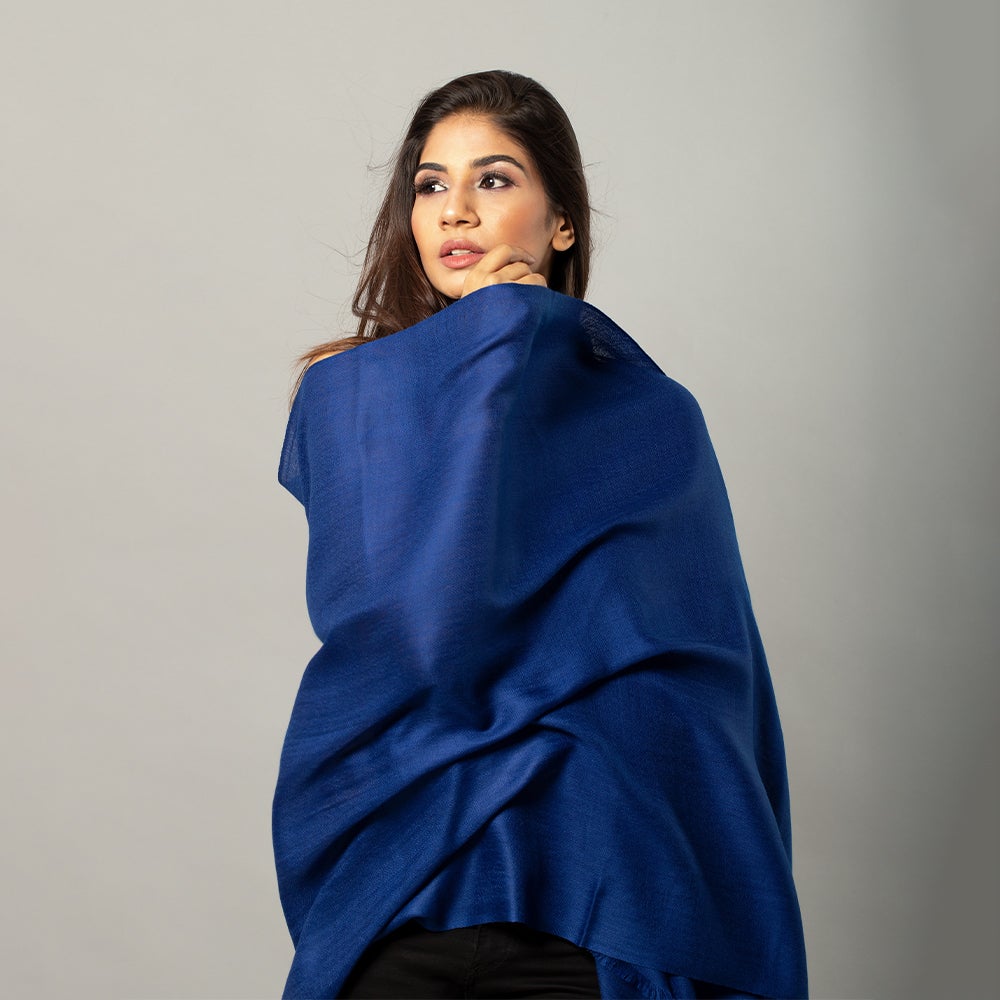 Premium Gifting 100% Pure Cashmere Wool Solid Color Pashmina – OMVAI