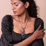 Naadira Silver Labradorite Necklace