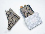 OMVAI Silk Pocket Square - Magic Squares in Midnight Black