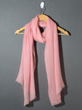 Net Weave Super Soft Cashmere Stole - Powder Pink