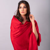 CRIMSON RED Solid Pashmina