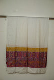 OMVAI Royal Jacquard with Intricate Kashmiri Border Modal Stole Natural Sand