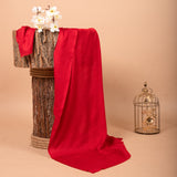 CRIMSON RED Solid Pashmina