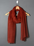 Net Weave Super Soft Cashmere Stole - Rich Burgundy