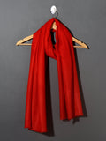 CARMINE RED Solid Pashmina