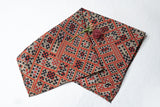 OMVAI Silk Pocket Square - Magic Squares in Burnt Orange