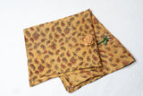 OMVAI Silk Pocket Square - Mini Paisley Mustard