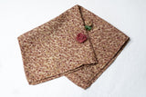 OMVAI Silk Pocket Square Bud Flora Mocha