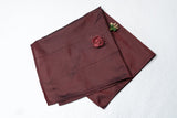 OMVAI Solid Silk Pocket Square Rich Burgundy