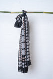 OMVAI Retro Polka Silk Scarf -  Charcoal