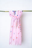 OMVAI Peony Pink Silk Stole - Blush Pink