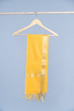 OMVAI Golden Border Chanderi Silk Dupatta - Sunshine Yellow