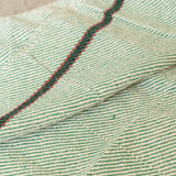 OMVAI Lehar Border Cotton Woven Throw Blanket / Comforter - Green