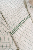 OMVAI Vintage Super Soft  Checks Cotton Woven Throw Blanket / Comforter - Green