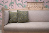 OMVAI Phool Bagh Cushion - Sepia Green