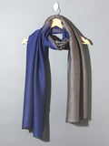 OMVAI Blue- Grey Reversible Pashmina