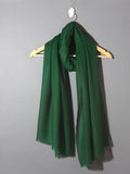 DARK GREEN Solid Pashmina