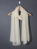 WHITE Solid Pashmina