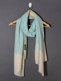 Pin Striped Weave Super Soft Woolen Muffler - Aqua Blue