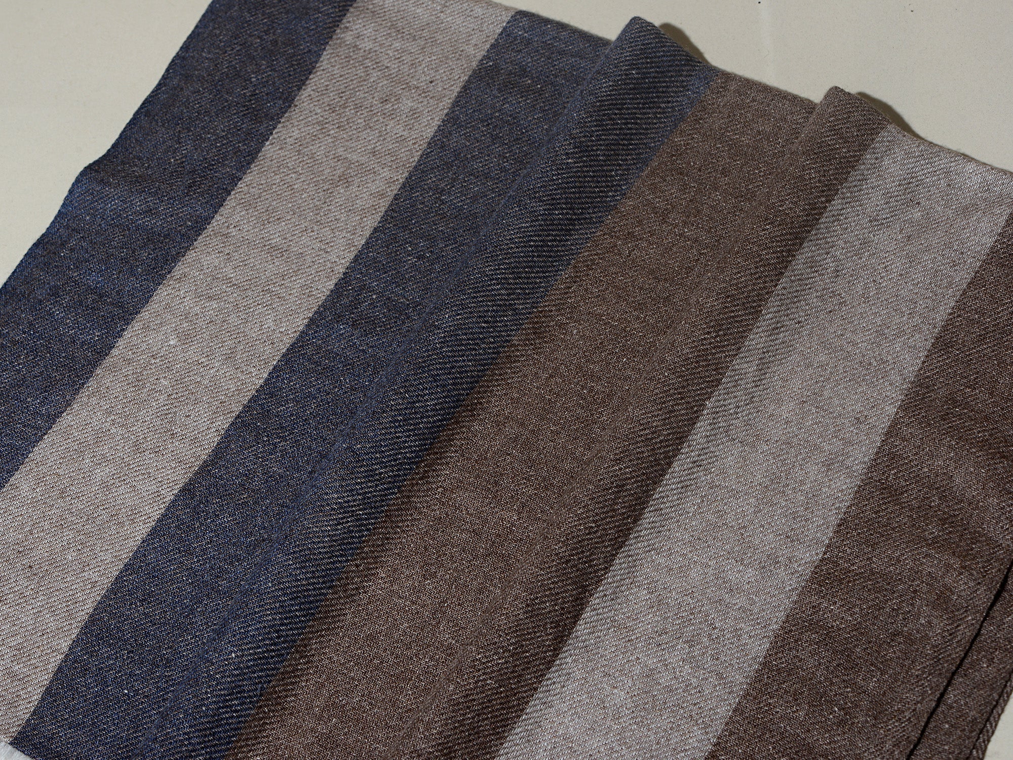 Striped Super Soft Woolen Muffler - Multi Dark Tones