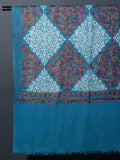 AABAN Elegant Caribbean Blue  Embroidered Shawl - Unisex