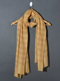 Kashmiri Checks Patterned Pashmina Stole - Daffodil Yellow