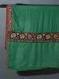 MENDHIKAA  Ethereal Green Vintage Embroidered Shawl - Unisex Limited Edition