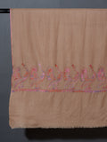 MAYURA, the Peacock Magnificent Hand Embroidered Stole - Powder Pastel