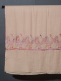 MAYURA, the Peacock Magnificent Hand Embroidered Stole -Powder Pink