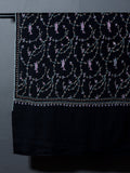 BUTI JAAL The Floral Jaal  Pretty Hand Embroidered Stole - Black Beauty