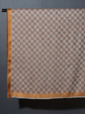 Chess Checks Patterned Pashmina Stole - Caramel Ochre