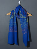 ORNAMENTAL PAISLEY The Magnificent Hand Embroidered Stole - Blissful Blue