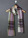 Checks Kashmiri Patterned Pashmina Stole - Purple