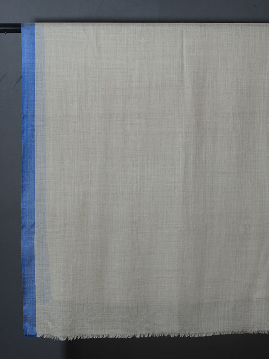 Royal Blue Striped Border Pashmina Stole