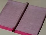 Striped Border Pashmina  - Pink