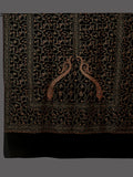 NEW KASHIFA : Black Intricate Embroidered Shawl for UNISEX (M/F)