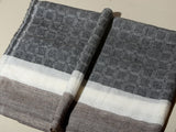Box Weave Checks Super Soft Woolen Muffler - Grey