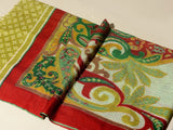 MUGHAL BUTA Exquisite Kalamkari Kani Stole with Hand embroidery - Green