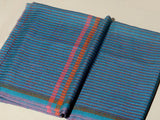 Aqua Stripes Patterned Pashmina Stole - Blue